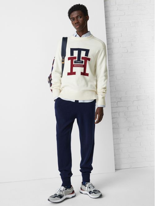 SUÉTER  DE CUELLO REDONDO CON MONOGRAMA TH