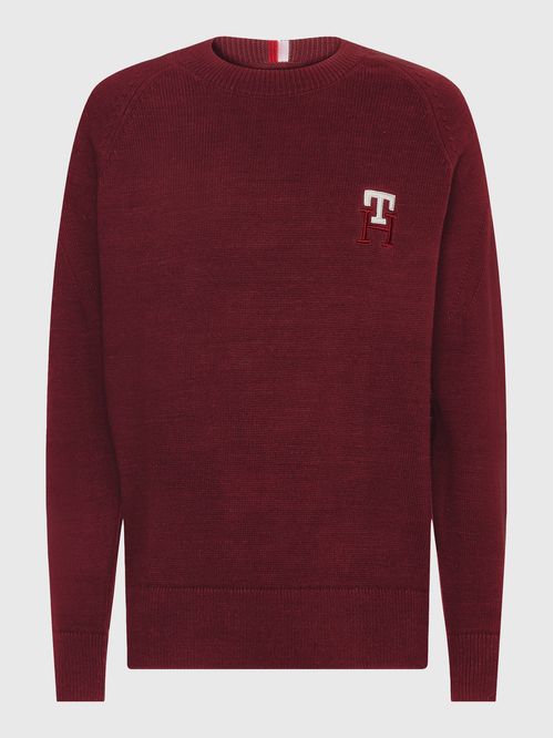 SUÉTER AMPLIO DE ALGODÓN SUPIMA CON MONOGRAMA