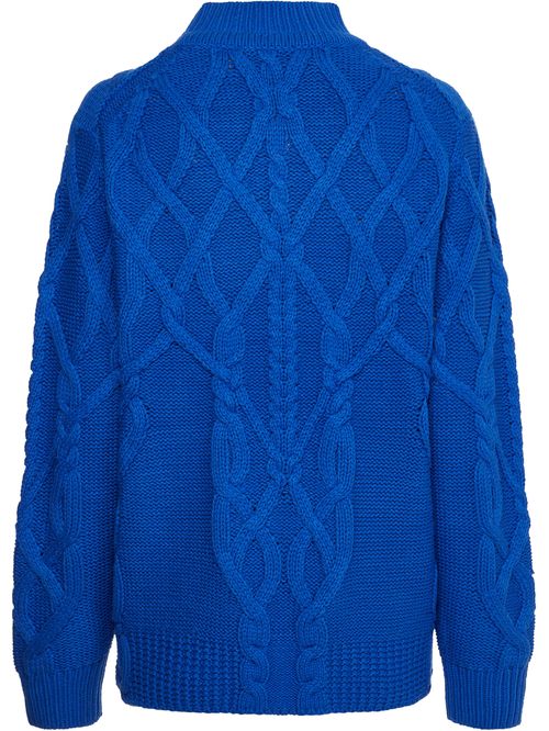 SWEATER DE PUNTO TRENZADO CON CORTE AMPLIO