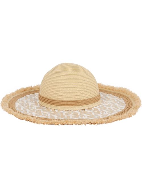 SOMBRERO DE PAJA CON MONOGRAMAS