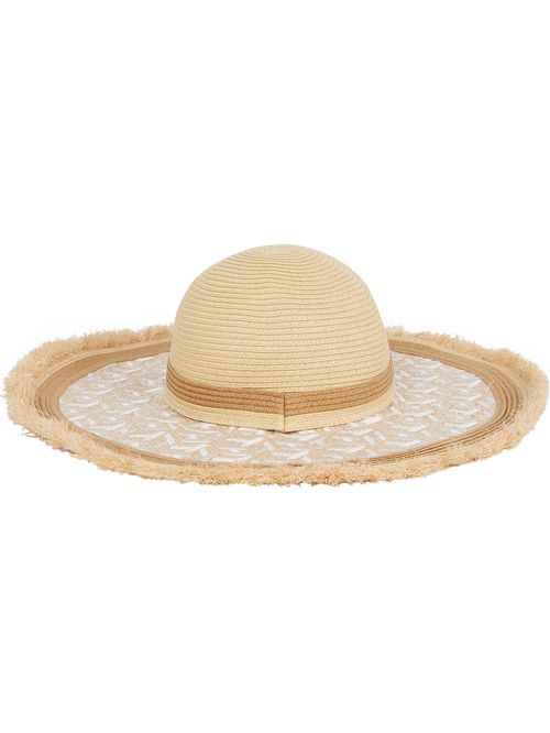 SOMBRERO DE PAJA CON MONOGRAMAS