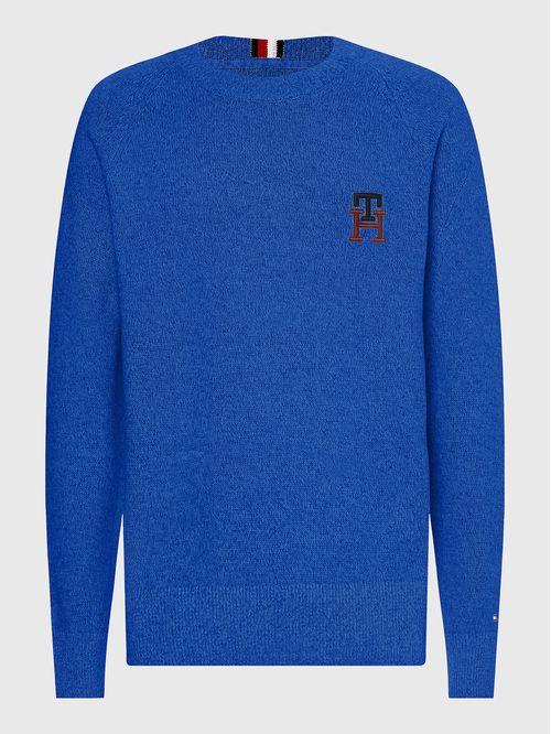 SUÉTER AMPLIO DE ALGODÓN SUPIMA CON MONOGRAMA