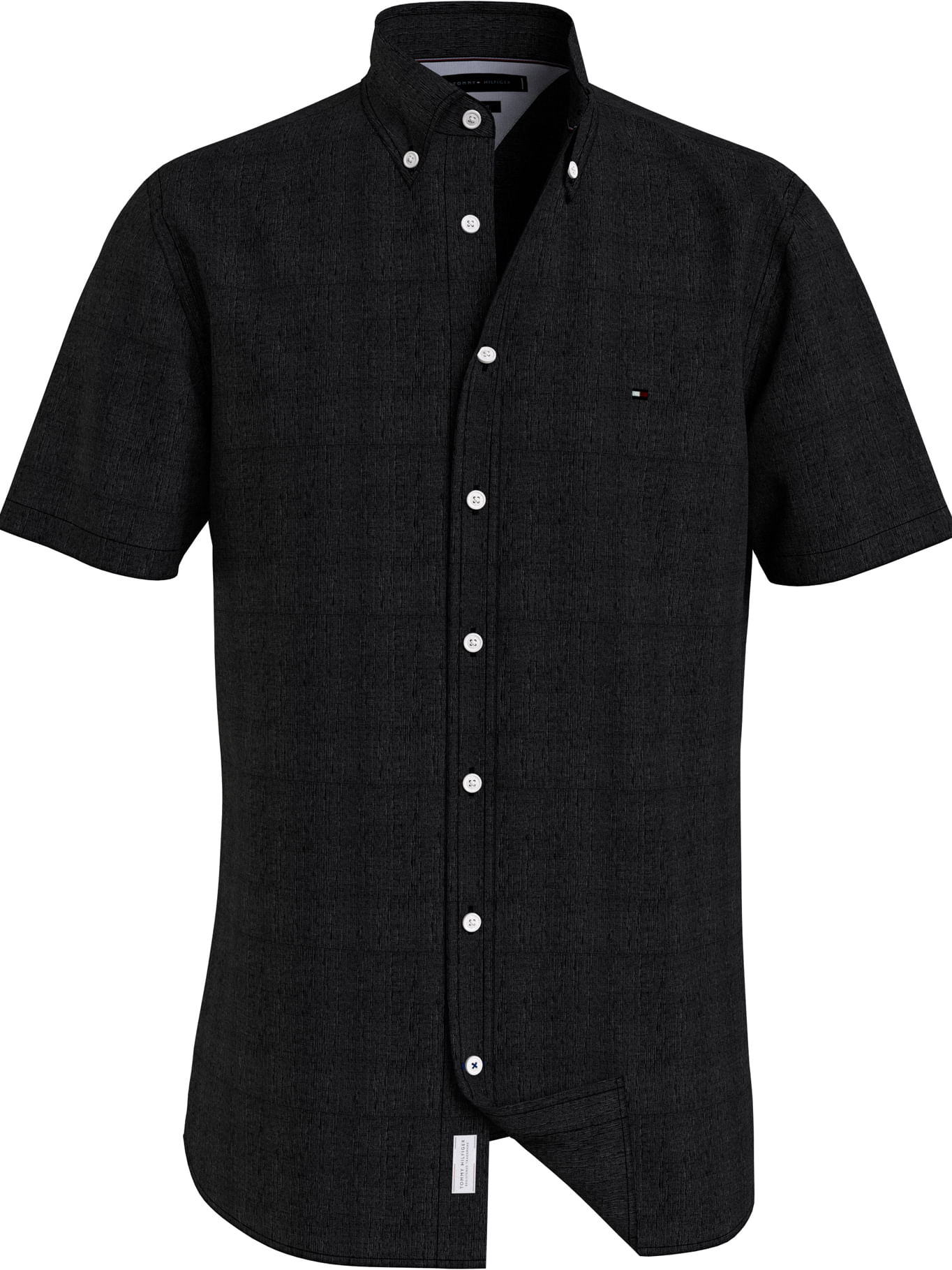 Camisa tommy best sale manga corta