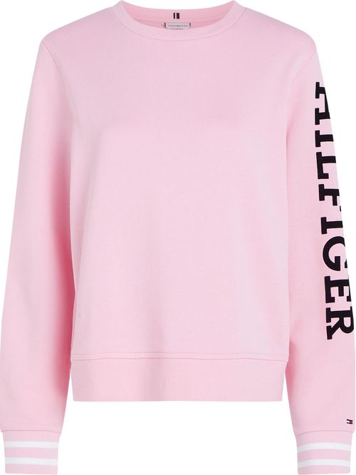 SÚETER CON CUELLO REDONDO IMPRESO EN LA MANGA