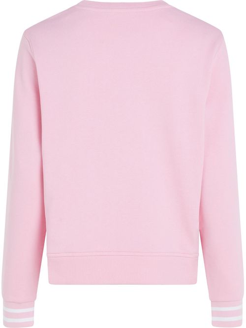 SÚETER CON CUELLO REDONDO IMPRESO EN LA MANGA