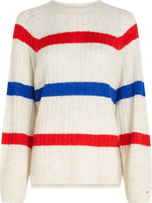 SUÉTER DE PUNTO TRENZADO EN LANA