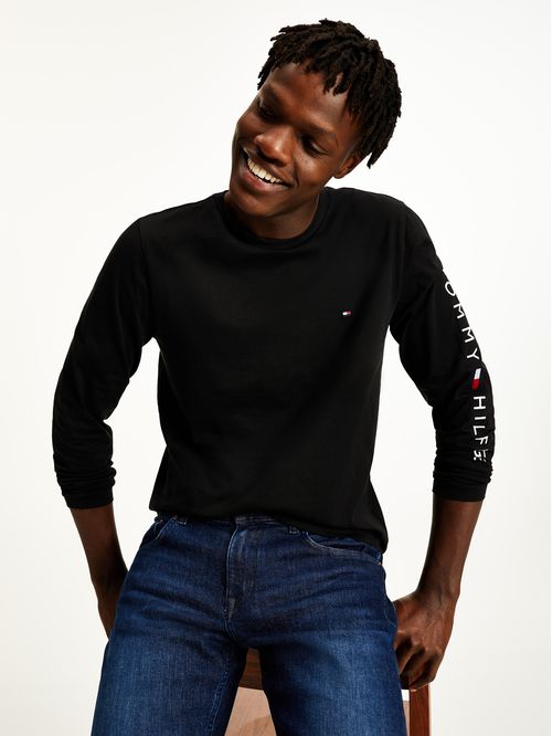 T-SHIRT DE MANGA LARGA CON CORTE SLIM Y LOGO