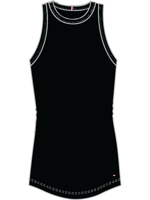 T-SHIRT DE PUNTO ELÁSTICO SIN MANGAS