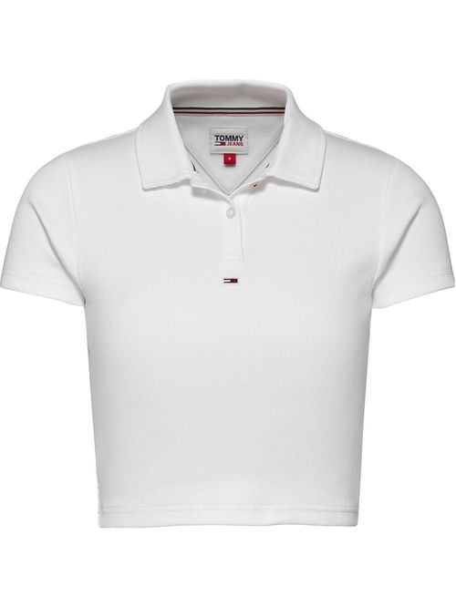 POLO CROPPED CON LOGO BORDADO