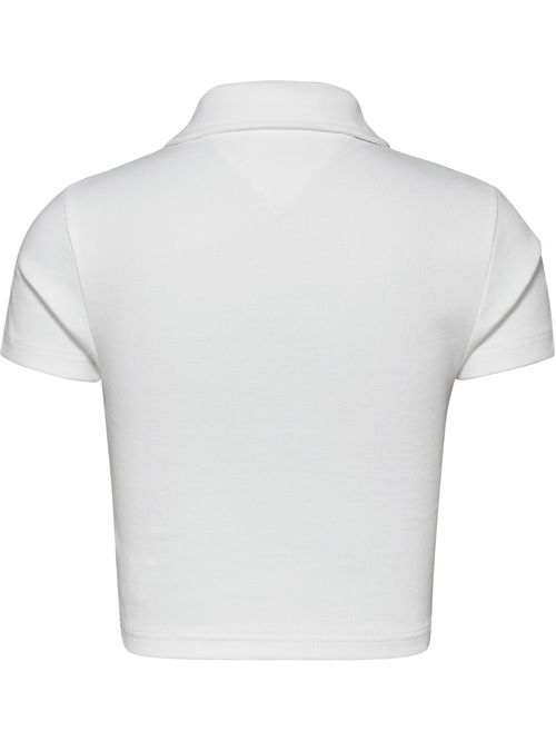 POLO CROPPED CON LOGO BORDADO