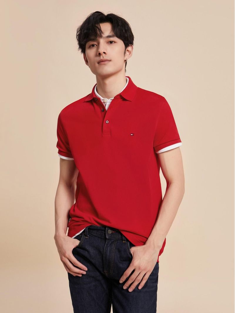 Sueter polo rojo hot sale