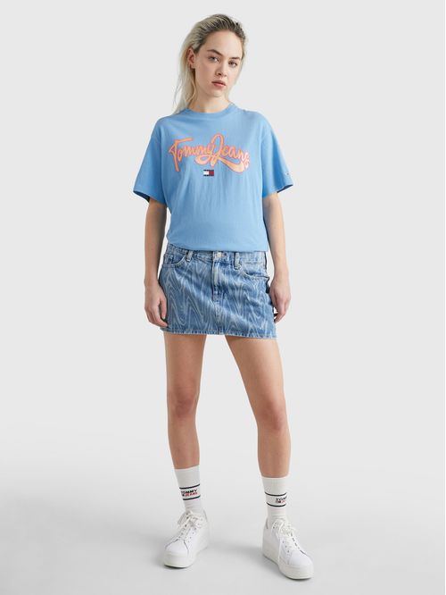 T-SHIRT DE CORTE AMPLIO CON LOGO METALIZADO