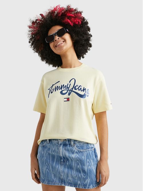 T-SHIRT DE CORTE AMPLIO CON LOGO METALIZADO