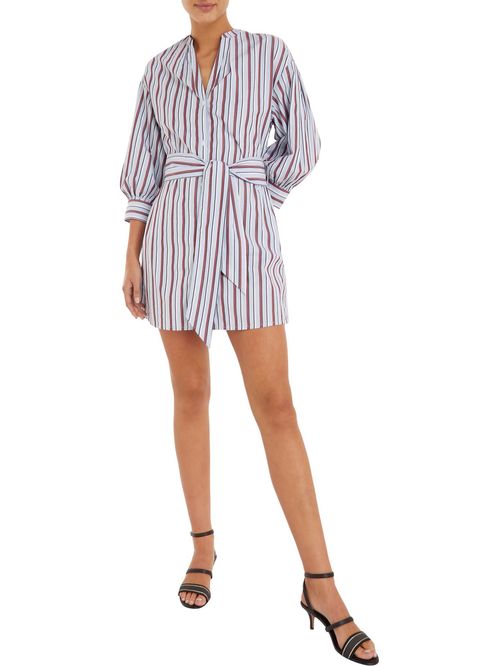 VESTIDO CAMISERO ESTAMPADO DE RAYAS