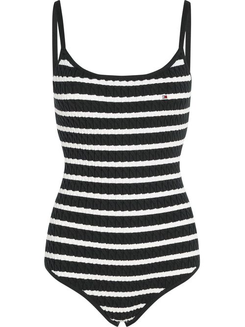 Body suit con acabado acanalado