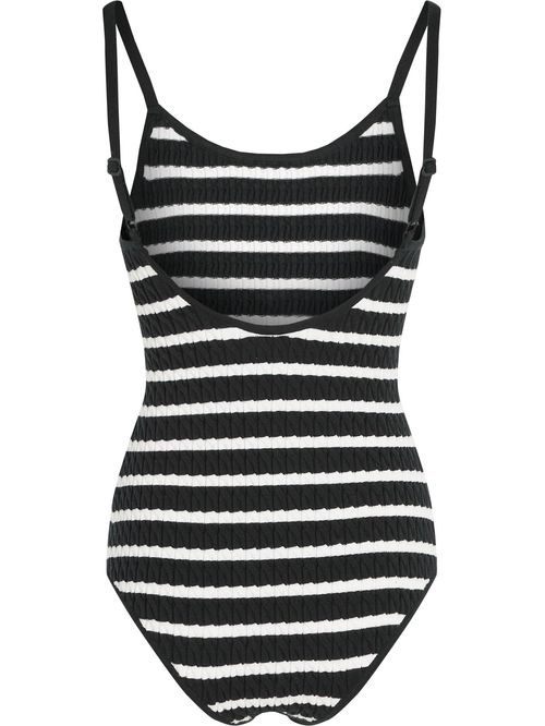 Body suit con acabado acanalado