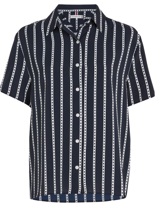 Camisa a raya de rombos