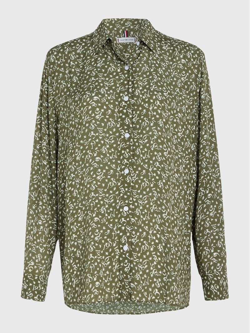 Camisa-de-crepe-con-estampado-de-plumas