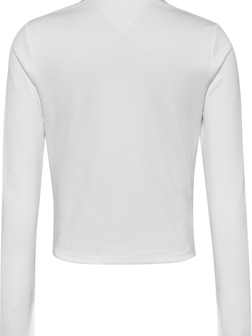 Polo Signature de manga larga y corte cropped