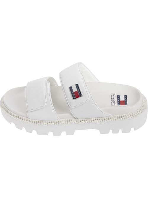 Sandalias de doble tira con suela dentada