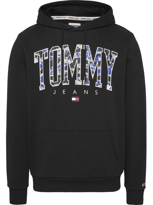 Sweater regular con estampado de camuflaje en logo