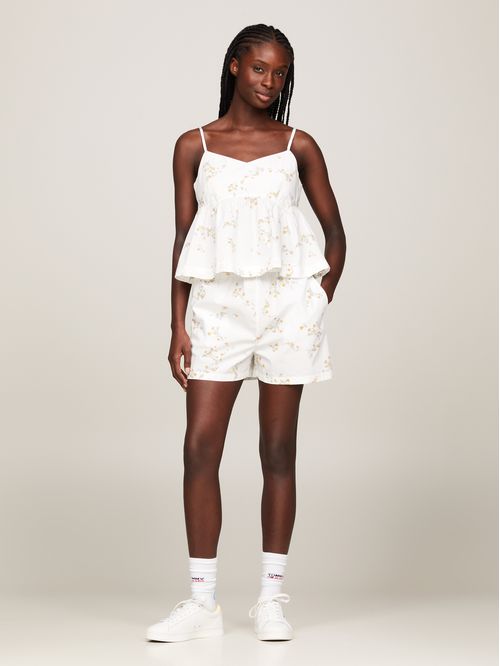 Top cropped con tirantes espagueti