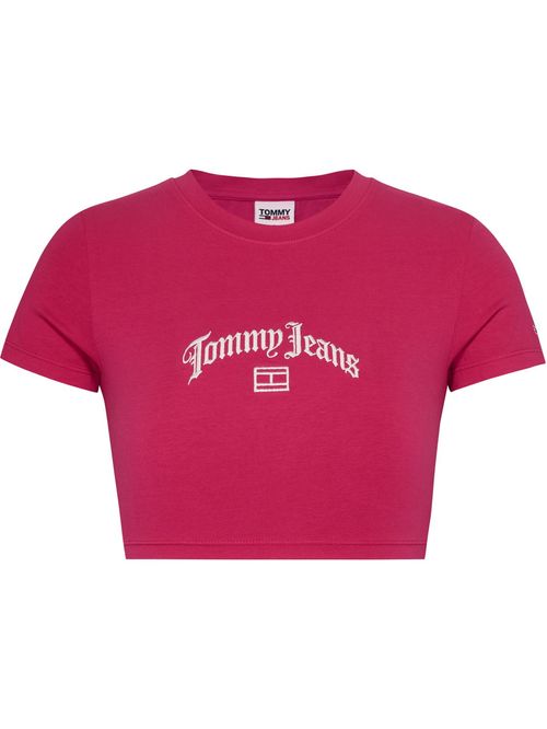 T-shirt de corte cropped con logo