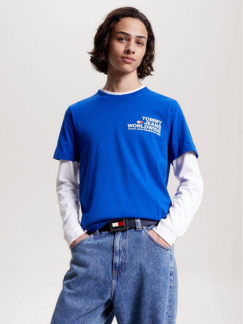 T-shirt-de-cuello-redondo-con-logo