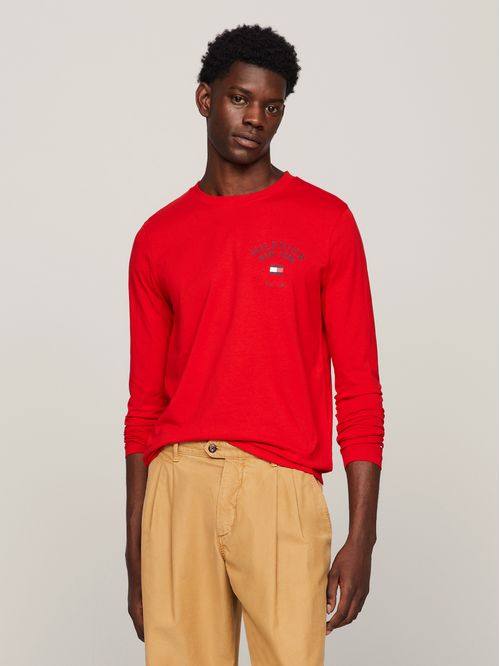 T-shirt de manga larga y logo universitario