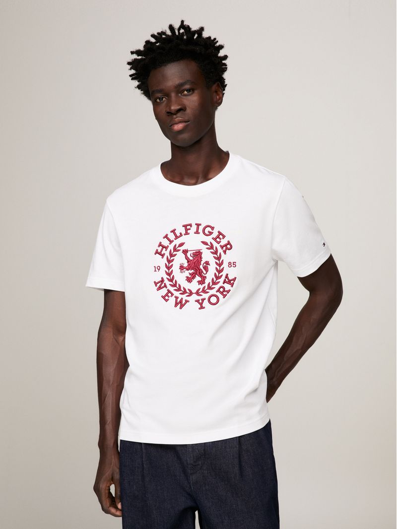 T-shirt-de-punto-con-escudo-grande