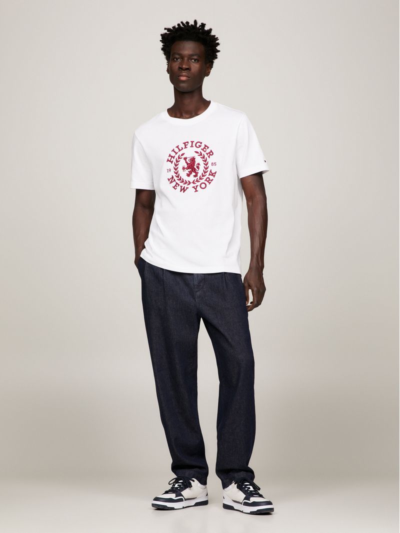 T-shirt-de-punto-con-escudo-grande