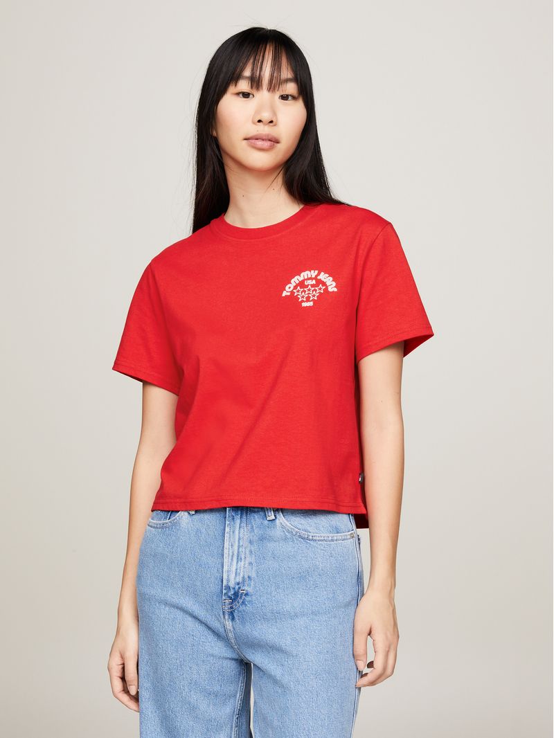 T-shirt-holgada-con-logo-retro