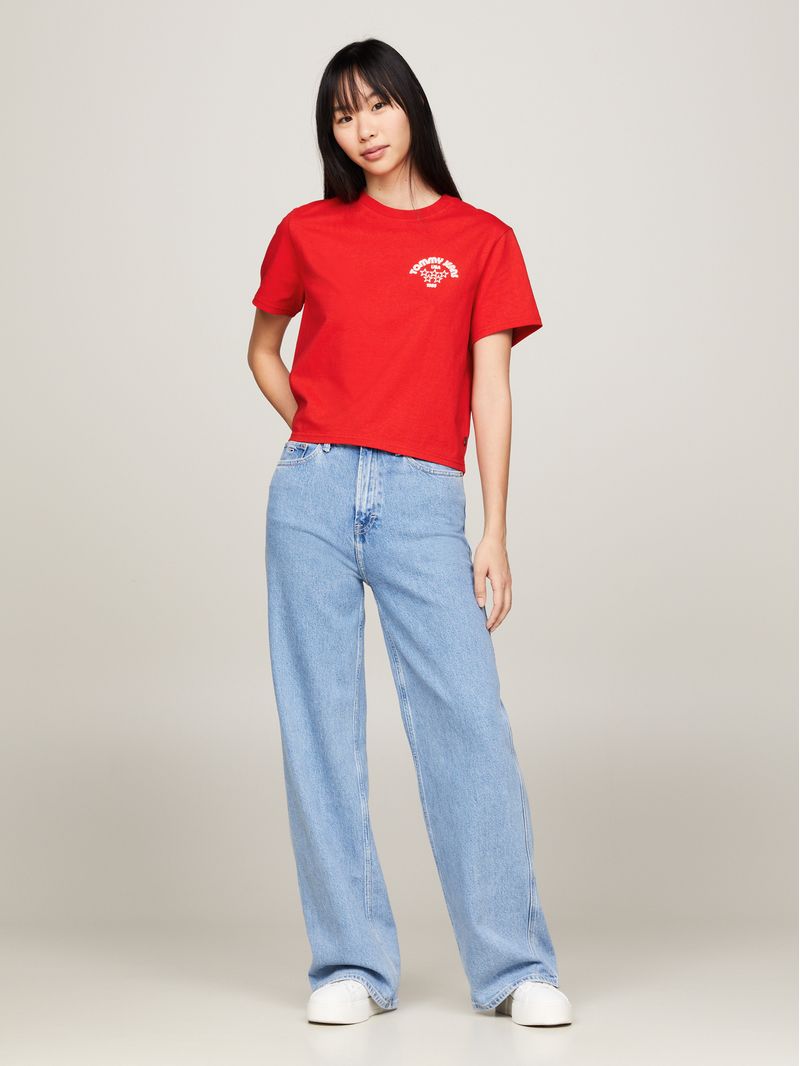 T-shirt-holgada-con-logo-retro
