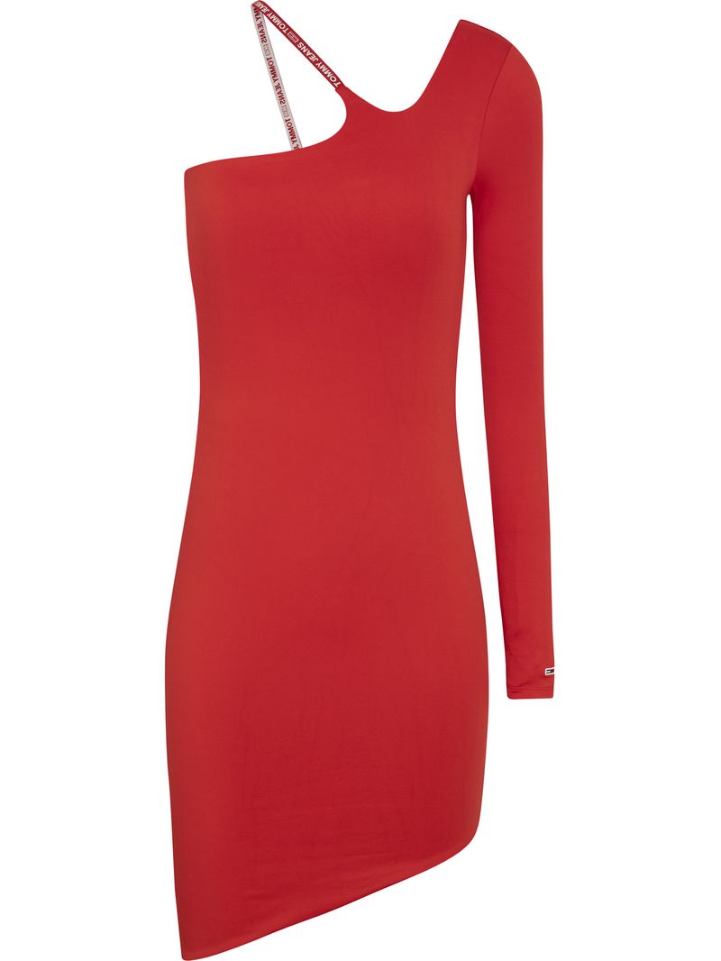 Vestido-ajustado-con-hombro-asimetrico