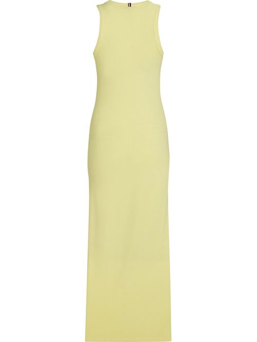 Vestido ajustado midi con textura acanalada