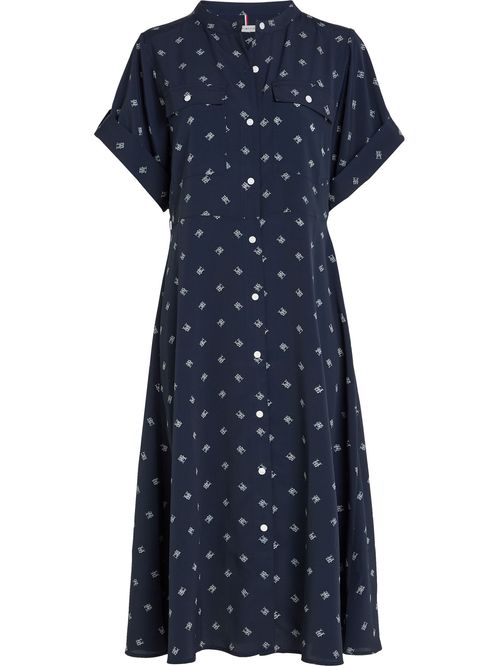Vestido midi con monogramas