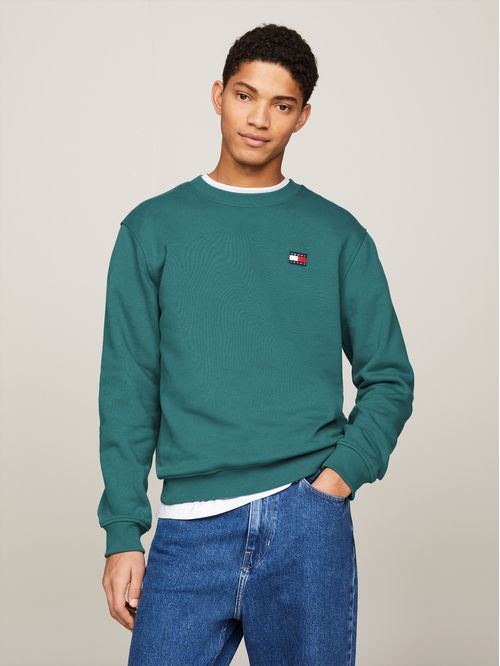 Sweater de cuello redondo con parche