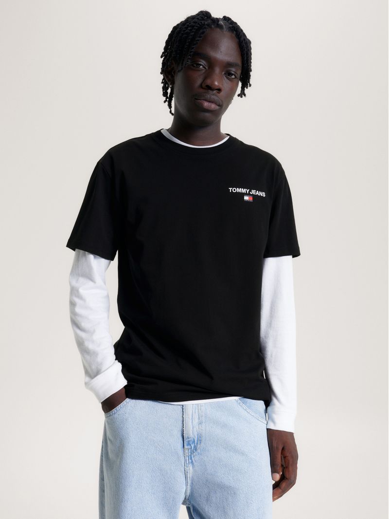 T-shirt-con-logo-trasero-y-corte-clasico