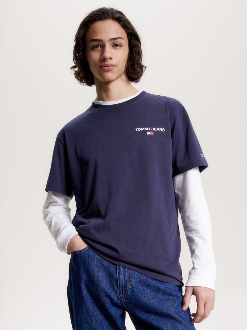 T-shirt-con-logo-trasero-y-corte-clasico