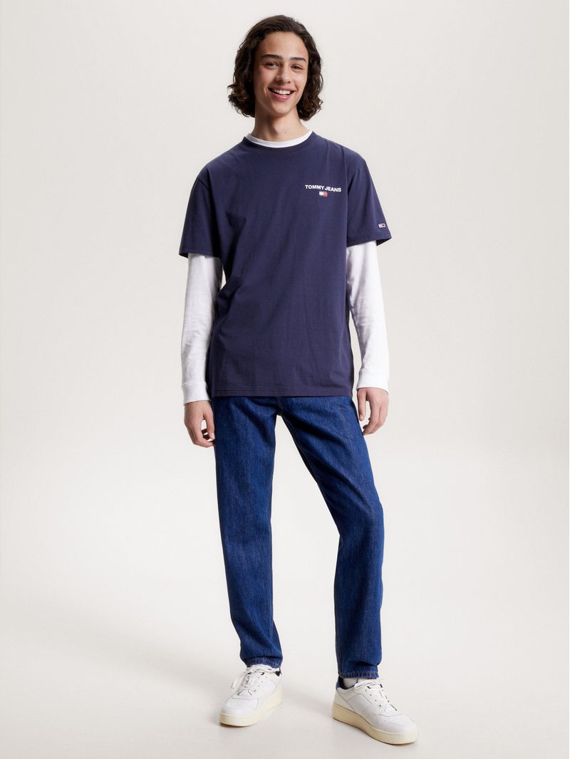 T-shirt-con-logo-trasero-y-corte-clasico