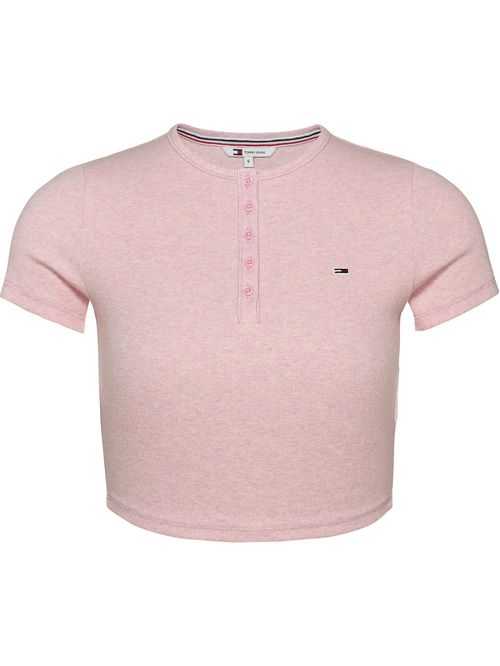 T-shirt cropped con logo