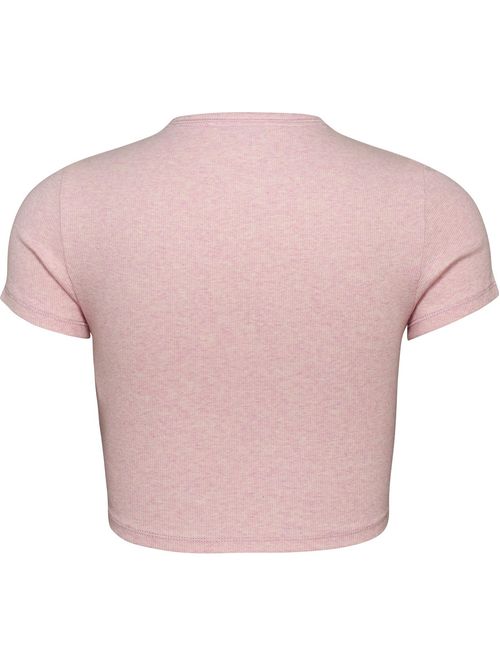 T-shirt cropped con logo