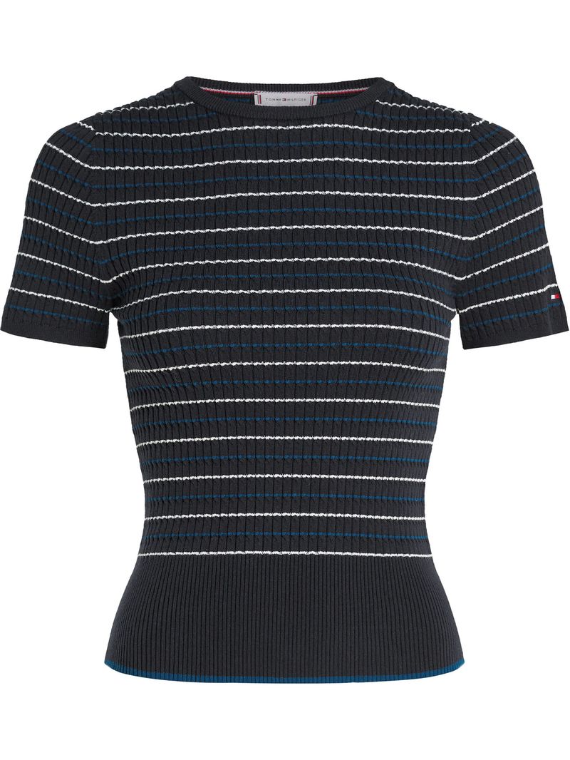 Sweater-de-manga-corta-con-diseño-de-rayas