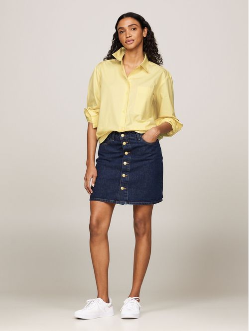 Camisa oversize con bolsillo de parche