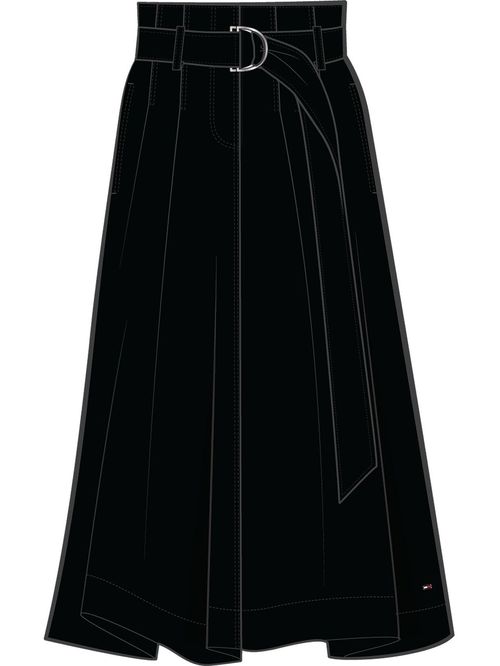 Falda midi funcional con correa