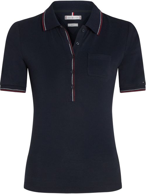 Polo de corte slim con bolsillo de parche