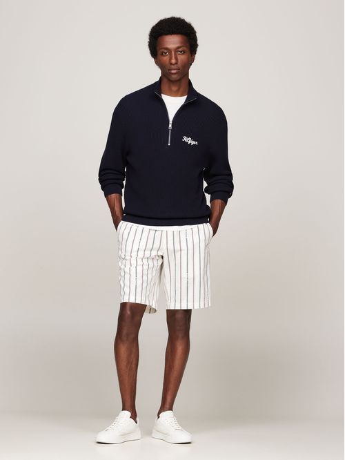 Short Harlem de rayas con monotipo