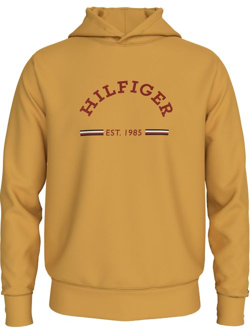 Sweater con hoodie y logo estampado