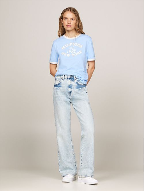 T-shirt con ribetes a contraste y logo