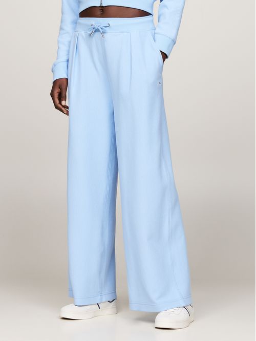 Joggers acanalados de pierna ancha